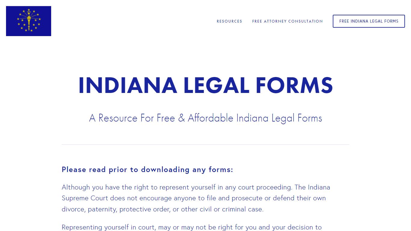 Indiana Legal Forms